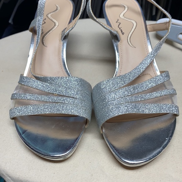 Nina Silver Sparkly High Heels - Picture 7 of 8